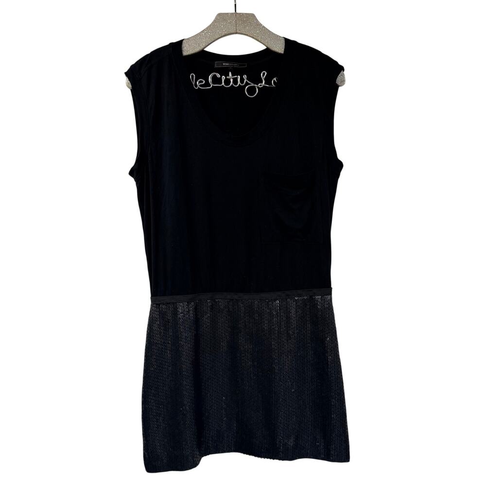BCBG MaxAzria Little Black Dress 4 Sequin Party Vintage